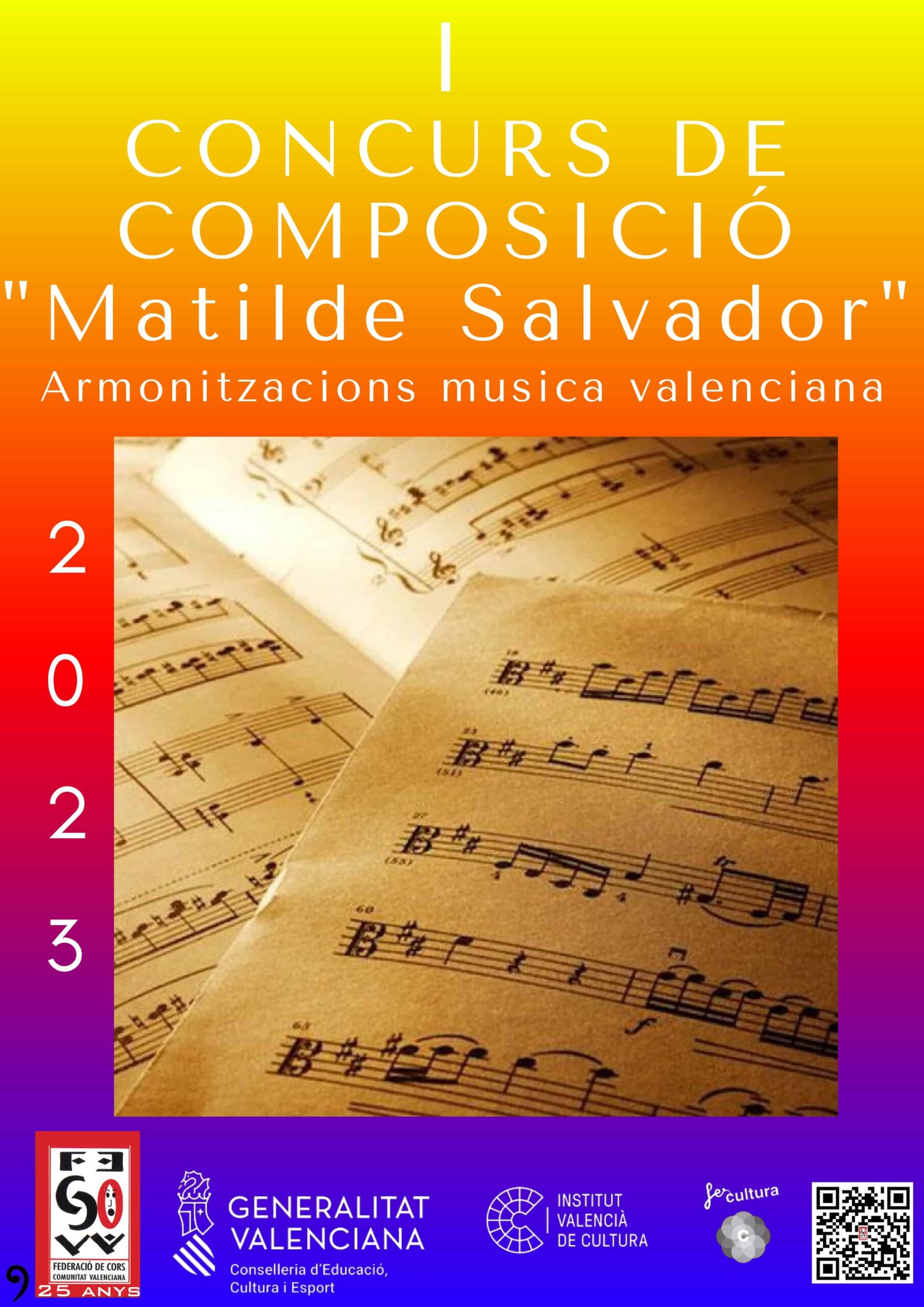 I Concurs de Composició MATILDE SALVADOR d’harmonitzacions música valenciana