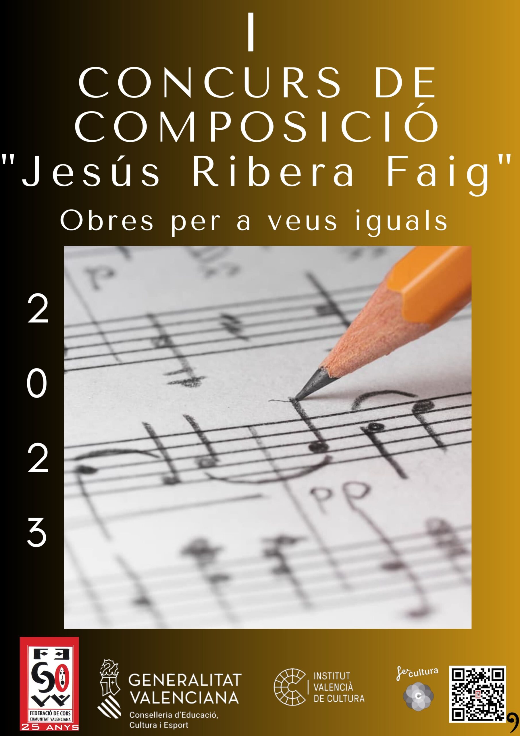 I Concurs de Composició JESÚS RIBERA FAIG d’obres per a Cor de veus iguals