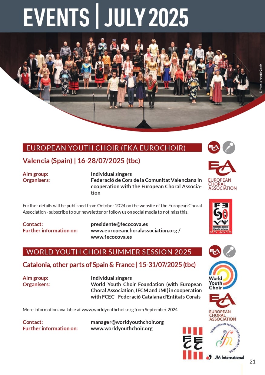 Trobada a València de l’European Youth Choir