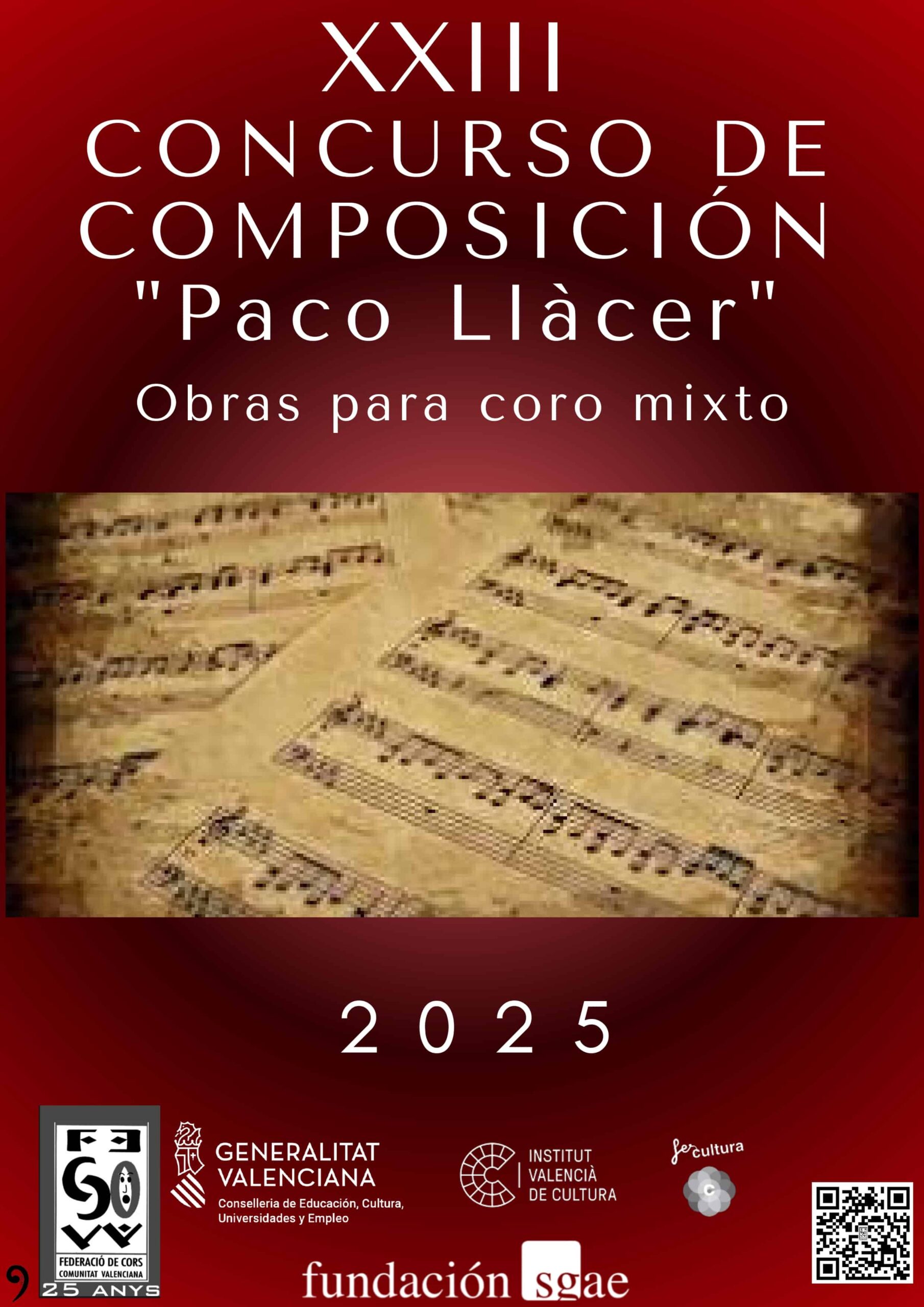 Fallo del XXIII Concurso de composición PACO LLACER